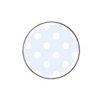 Polka Dots - White on Pastel Blue Hat Clip Ball Marker (4 pack)