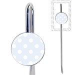 Polka Dots - White on Pastel Blue Book Mark