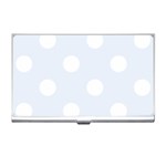 Polka Dots - White on Pastel Blue Business Card Holder