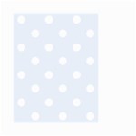 Polka Dots - White on Pastel Blue Small Garden Flag (Two Sides)