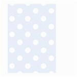 Polka Dots - White on Pastel Blue Large Garden Flag (Two Sides)