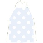 Polka Dots - White on Pastel Blue Full Print Apron