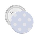 Polka Dots - White on Pastel Blue 2.25  Button