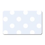 Polka Dots - White on Pastel Blue Magnet (Rectangular)
