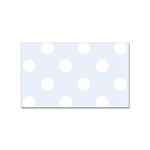 Polka Dots - White on Pastel Blue Sticker (Rectangular)