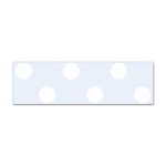 Polka Dots - White on Pastel Blue Sticker Bumper (10 pack)
