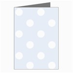 Polka Dots - White on Pastel Blue Greeting Cards (Pkg of 8)