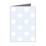 Polka Dots - White on Pastel Blue Mini Greeting Card