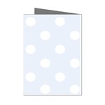 Polka Dots - White on Pastel Blue Mini Greeting Cards (Pkg of 8)