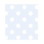Polka Dots - White on Pastel Blue Greeting Card 4.5  x 6 