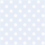 Polka Dots - White on Pastel Blue ScrapBook Page 8  x 8 