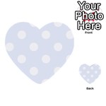 Polka Dots - White on Pastel Blue Multi-purpose Cards (Heart)