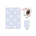 Polka Dots - White on Pastel Blue Playing Cards (Mini)