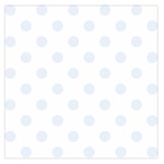 Polka Dots - Pastel Blue on White Large Satin Scarf (Square)