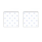 Polka Dots - Pastel Blue on White Cufflinks (Square)