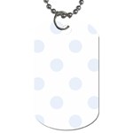 Polka Dots - Pastel Blue on White Dog Tag (One Side)