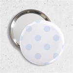 Polka Dots - Pastel Blue on White 2.25  Handbag Mirror