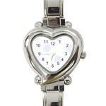 Polka Dots - Pastel Blue on White Heart Italian Charm Watch