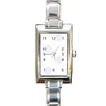 Polka Dots - Pastel Blue on White Rectangle Italian Charm Watch