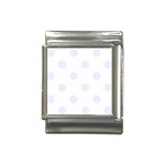 Polka Dots - Pastel Blue on White Italian Charm (13mm)
