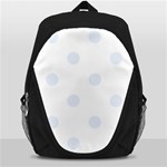 Polka Dots - Pastel Blue on White Backpack Bag