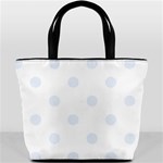 Polka Dots - Pastel Blue on White Bucket Bag