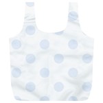 Polka Dots - Pastel Blue on White Full Print Recycle Bag (XL)