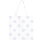 Polka Dots - Pastel Blue on White Grocery Light Tote Bag