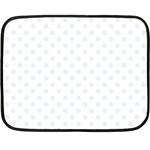 Polka Dots - Pastel Blue on White Fleece Blanket (Mini)
