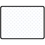 Polka Dots - Pastel Blue on White Double Sided Fleece Blanket (Large) (Two Sides)