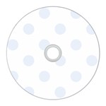 Polka Dots - Pastel Blue on White CD Wall Clock