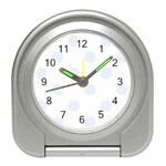 Polka Dots - Pastel Blue on White Desk Alarm Clock