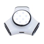 Polka Dots - Pastel Blue on White Portable USB Hub (One Side)