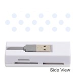 Polka Dots - Pastel Blue on White Memory Card Reader (Stick)