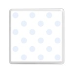 Polka Dots - Pastel Blue on White Memory Card Reader with Storage (Square)