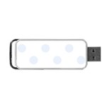 Polka Dots - Pastel Blue on White Portable USB Flash (Two Sides)