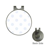 Polka Dots - Pastel Blue on White Golf Ball Marker Hat Clip