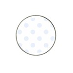 Polka Dots - Pastel Blue on White Hat Clip Ball Marker (4 pack)