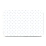 Polka Dots - Pastel Blue on White Small Doormat