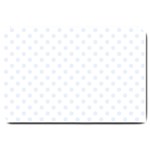 Polka Dots - Pastel Blue on White Large Doormat