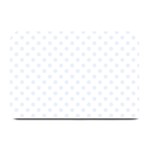 Polka Dots - Pastel Blue on White Plate Mat