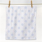 Polka Dots - Pastel Blue on White Face Towel