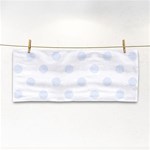 Polka Dots - Pastel Blue on White Hand Towel