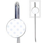 Polka Dots - Pastel Blue on White Book Mark