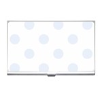 Polka Dots - Pastel Blue on White Business Card Holder