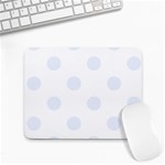 Polka Dots - Pastel Blue on White Small Mousepad