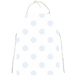 Polka Dots - Pastel Blue on White Full Print Apron