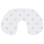 Polka Dots - Pastel Blue on White Travel Neck Pillow