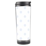 Polka Dots - Pastel Blue on White Travel Tumbler