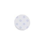 Polka Dots - Pastel Blue on White 1  Mini Button